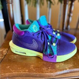Nike Kids Purple and Teal Sneakers